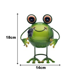 Lesser & Pavey Bright Eyes Green Frog Garden Decor Patio Yard Lawn Decoration Ornament Statue