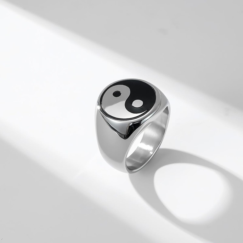JESMING Men's Rings Tai Chi Yin Yang Ring Zen Master