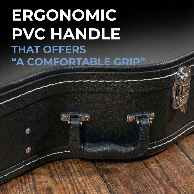 Gearlux Dreadnought Acoustic Guitar Hardshell Case with Accessory Compartment -