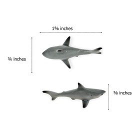 WitnyStore Tiny 1⅝" Long White Shark Figurine - Miniature Hand Made Painted Ceramic Fish and Marine Mammal Sea Ocean Animals Porcelain Clay Decorative Collectible Figurines Home Décor Gifts