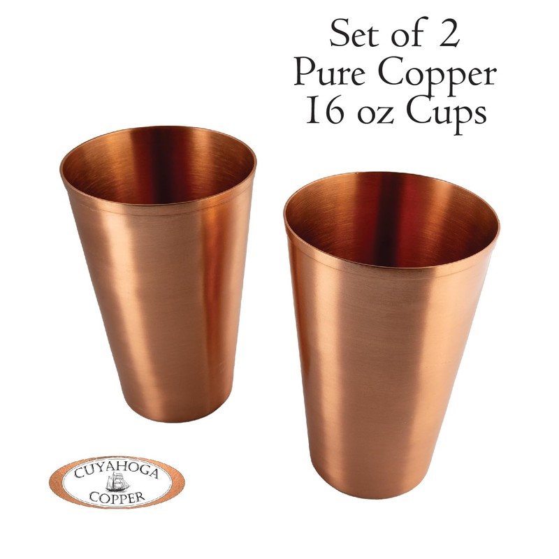 Cuyahoga Copper – Set of 2 Pure Copper Tumblers -
