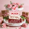 HABDJILTY 4 Pcs Happy Mother’s Day Wooden Table Decorations Best