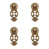 Tiazza 4Pcs Chinese Style Vintage Furniture Drawer Brass Pulls Handle