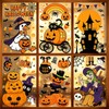 XIMISHOP 8 Sheets 174 Pcs Reusable Halloween Pumpkin Witch Window