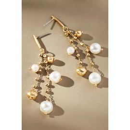 Anthropologie NWT Anthropologie Prairie Pearl Elegant Drop Earrings SRP $44