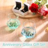 Ymyaye Mr and Mrs Wine Glasses Wedding Gifts,Wedding Glasses for