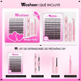 Wosheer Kit De Extensiones Pestañas 8-18mm Pestañas (layz)