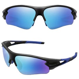CHEUNGHAO Cycling sunglasses,Sports Sunglasses,sport sunglasses, running sunglasses,Ultimate Eye Protection for Men, Women, and Youth.(Blue)