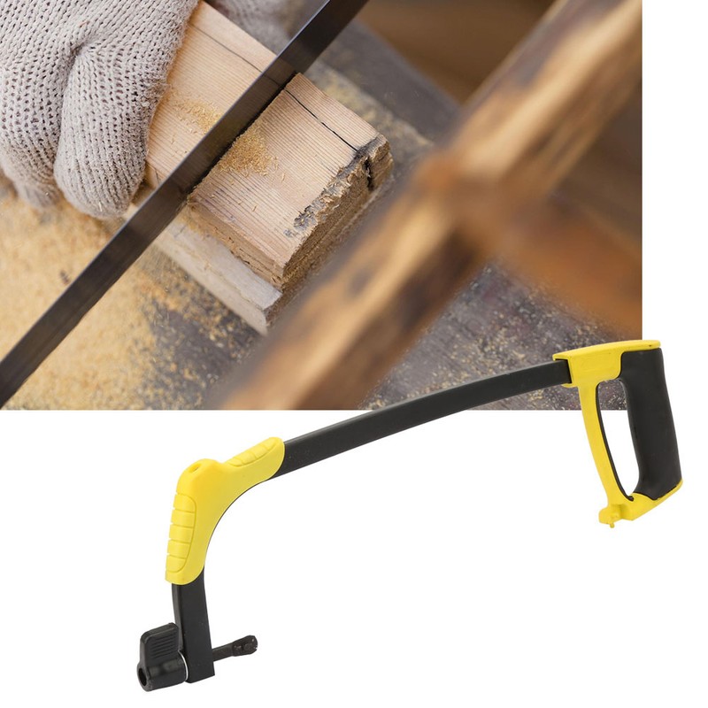 High Quality Stainless Steel Hacksaw Frame with Rubber Plastic Handle