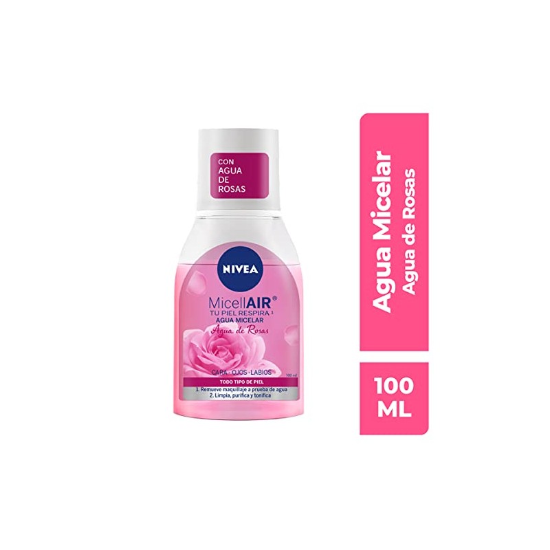 NIVEA Agua de Rosas Agua Micelar (100 ml) - Remueve