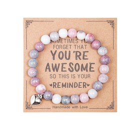 Inspirational Bracelets for Women Natural Stone Healing Relaxation Chakra Bracelet Gifts for Graduation Birthday Christmas Mothers day Valentines Thanksgiving Teacher Appreciation Gifts for Her Mom