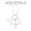 HARMONY BOLA Ballerina Necklace 925 Sterling Silver Heart Necklace Ballerina