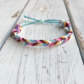 Colorful Braided Anklet Bracelet - Options: Anklet