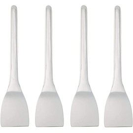 Nagao Tsubamesanjo Long Thick Monja Spatula, Set of 4, Stainless Steel, Made in Japan