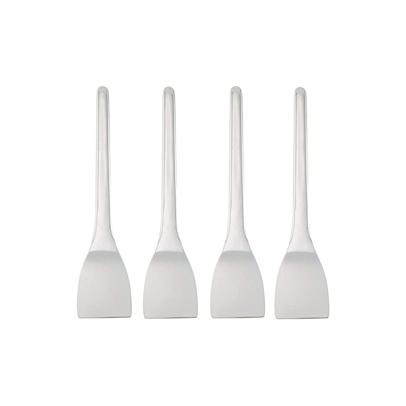Nagao Tsubamesanjo Long Thick Monja Spatula, Set of 4, Stainless