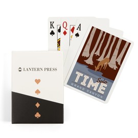 Lantern Press Grand Canyon National Park, Arizona, Solo Time, Deer Drinking, Vector Style (52 Playing Cards, Poker Size Card Deck with Jokers)