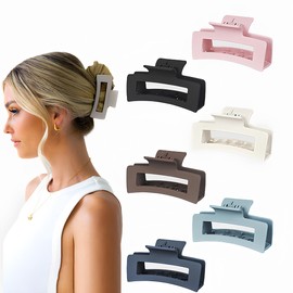 Hair Clips for Women，4.3 Inch Large Hair Claw Clips for Women Thin Thick Curly Hair, Big Matte Banana Clips,Strong Hold jaw clips ﻿