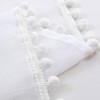 Pom Pom White Sheer Curtains for Living Room 63" Linen