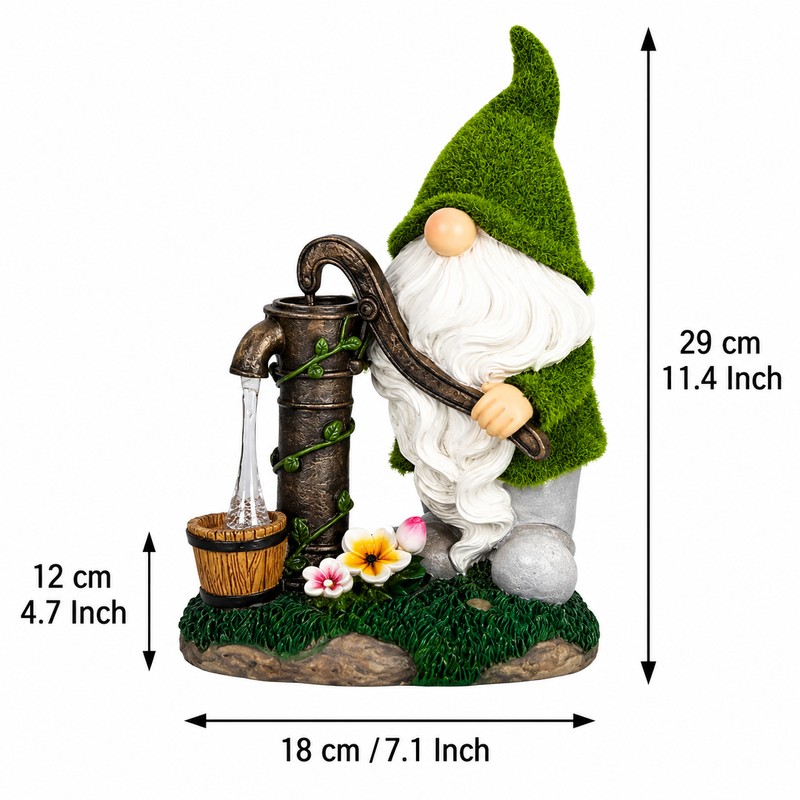 Solar Gnome Garden Statue for Outdoor Decor – Cute LED