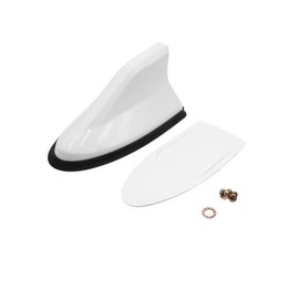 uxcell White Plastic Shark Fin Shape Truck Car Roof AM FM Radio Signal Antenna Aerial