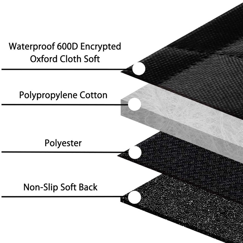Femuar Dog Car Seat Cover with Storage Pockets Mesh Visual