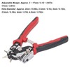 Leather Hole Punch 6 Holes 360 Degree Rotating Adjustable Margin