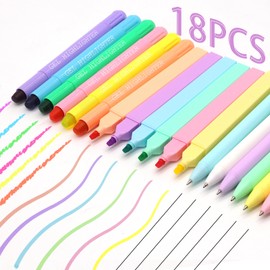 UPSIME Aesthetic Highlighters and Gel Pens, 18PCS Colourful Bible Highlighters and Pens No Bleed,Bible Study Supplies, School Supplies