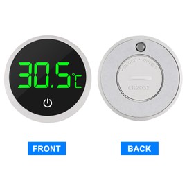 2Pcs Digital Aquarium Thermometer Fish Tank Digital LED Display Thermometer Aquarium Temperature Sensor with LED Touch Screen for Aquarium Glass Containers Plant Reptile Turtle Tank