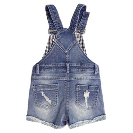 KIDSCOOL SPACE Baby Girls Denim Shorts,Toddler Little Boys Ripped Soft Jeans Summer Shortalls,Blue,3-4 Years