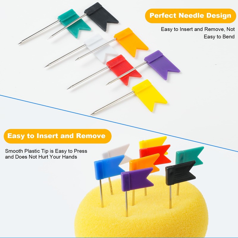 Vicloon Flag Map Push Pins, 170pcs Colourful Push Pins, Map