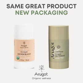 ARUGOT Organic Orchard Lemon Deodorant, Sourced & Made in Israel | All Natural for Men & Women – No Stain Aluminum Free & Zero Waste | Cruelty Free, Vegan, Citrus Scent - 1.7 Fl Oz