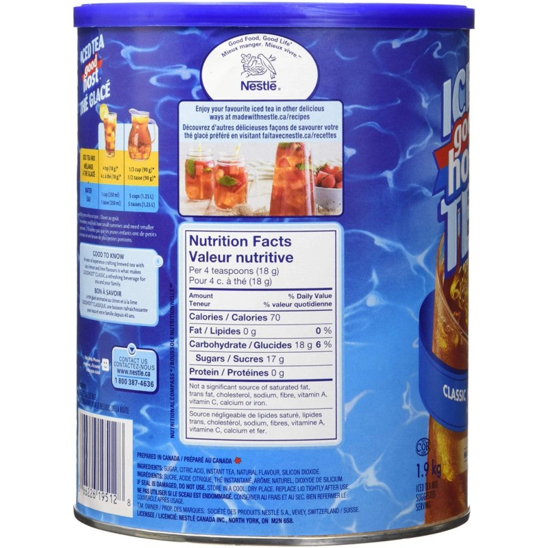 Christie Goodhost Classic Original Iced Tea Canister, 1.9 kg/4.2lbs.,