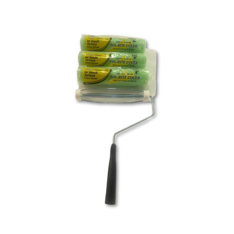 Arroworthy Paint Mate 1/4" Roller Set, Roller Frame, 3 Sleeves,