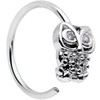 Body Candy Womens 20G 316L Steel Clear Accent Owl Nose