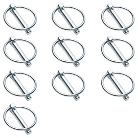 Leliafleury 10Pcs Lynch Pin 6mm x 45mm Yoke-End Locking Pins Metal Trailer Lock Pin Safety Retaining Pins for Boat Trailer Tractor Trolley, Silver