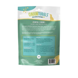 Gnawturals Dental Chews Twisted Sticks| for Small Dogs (21 Sticks, Chicken)