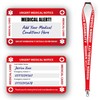 Your Medical Condition Card with Writable Panel and Patterned Lanyard,