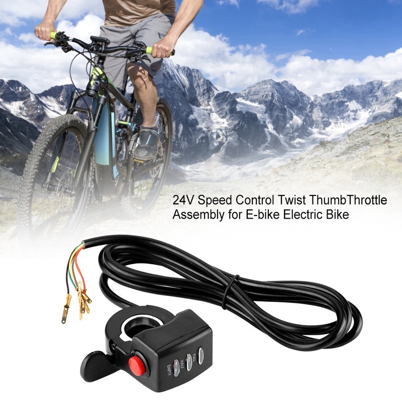24V Speed Control Twist Thumb Throttle Assembly for E bike