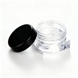 Transparent Black Cap Cosmetic Empty Container Cream Refill Small Capacity Jar 3g 5g 5g 39ea