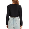 Hobrounn Women's Bolero Long Sleeve Cardigan Elegant Festive Shoulder Jacket,