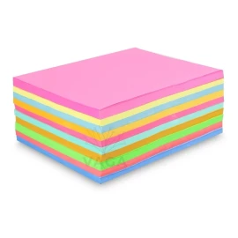 Vaga 100 Piezas Hojas De Color Neón Y Pastel Tamaño Carta