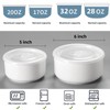 Adewnest Ceramic Nesting Bowls with Lid: Microwave Safe Food Storage