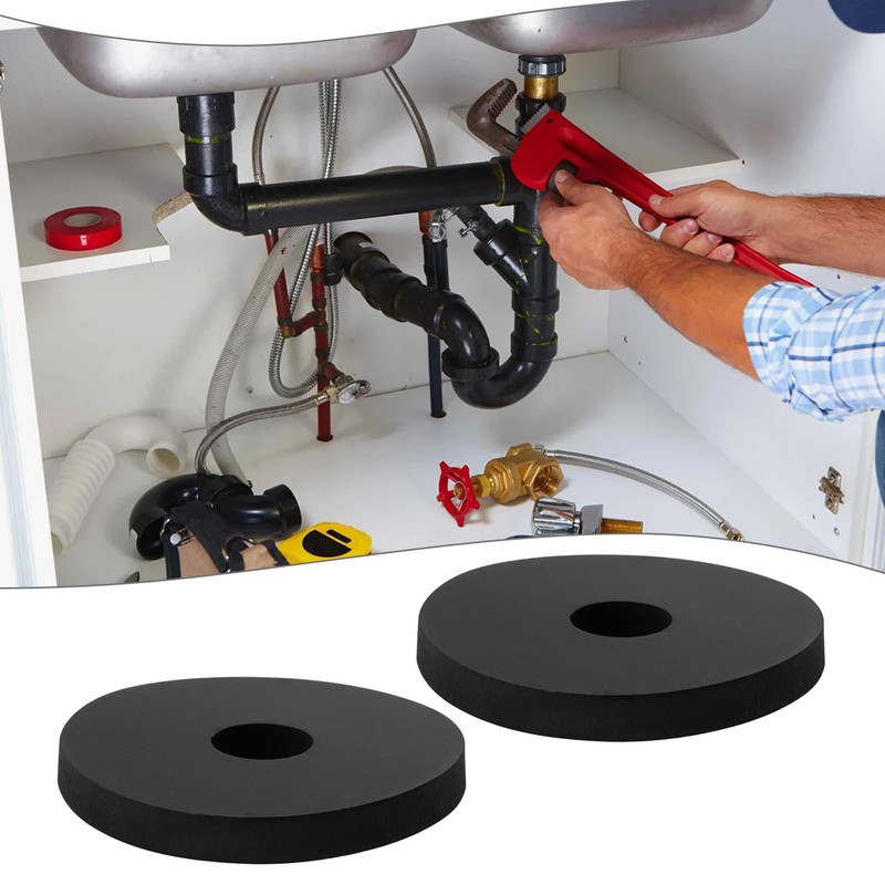 Briny River Pack of 25 Flat Rubber Washers 1/4 Inch