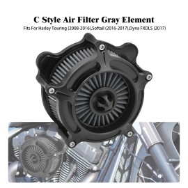 HDBUBALUS Spike Matte Black Air Filter Intake For Harley Touring Street Road Glide 08-2016