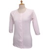 Women's 3/4 Sleeve Gentle and Comfortable One-touch Undershirt (Peach ,