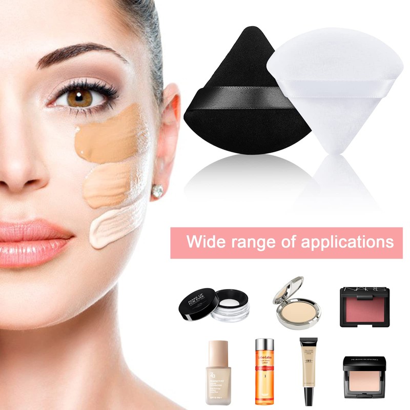 Dokpav 24Pcs Esponjas De Polvo Triangulares Para Polvo Facial, Esponja