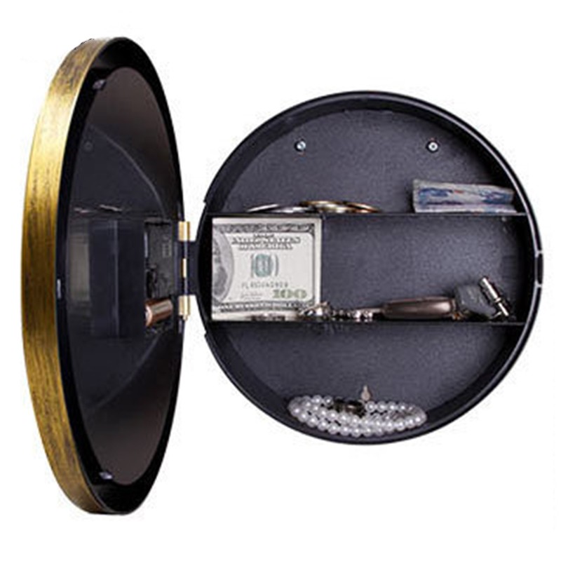 Wall Clock with Hidden Safe Vintage Large Storage Space Round