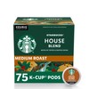 Starbucks K-Cup Coffee Pods, Medium Roast, House Blend for Keurig