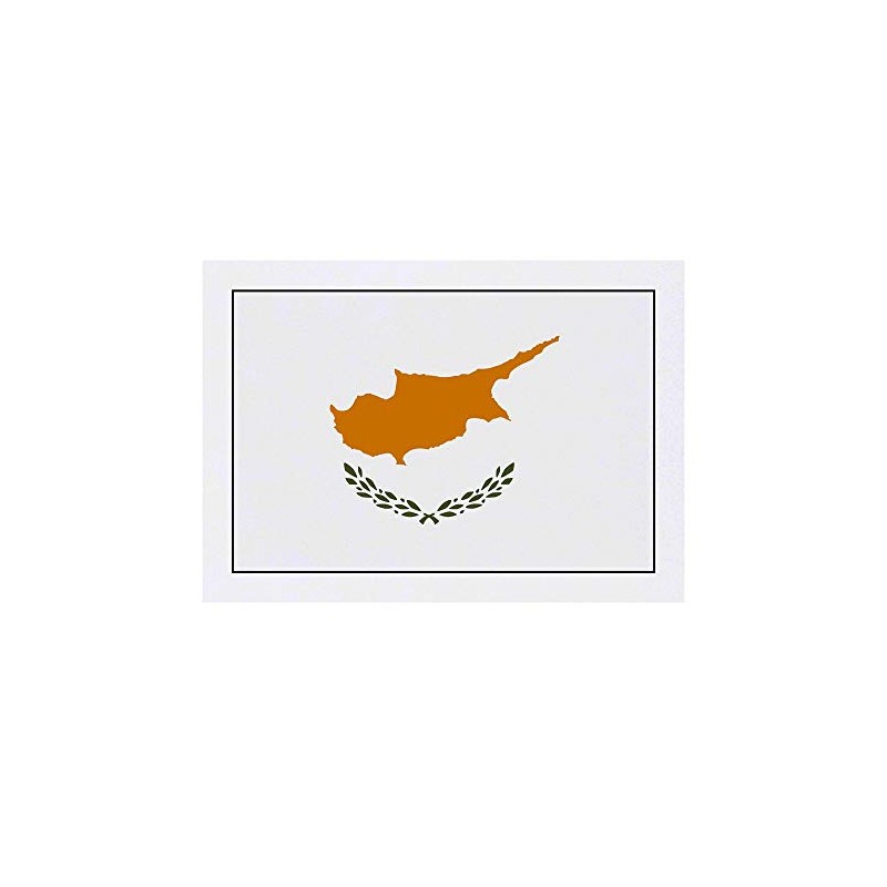 Large 'Cyprus Flag' Temporary Tattoo (TO00030725)