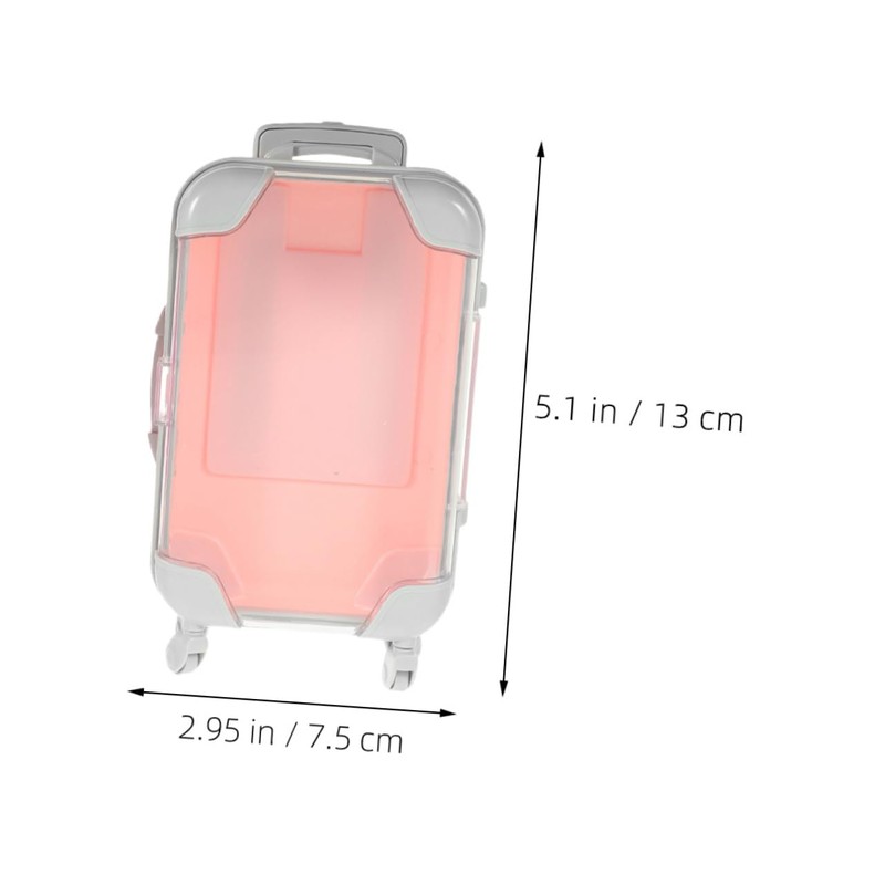 Beavorty 2 Stück Mini-Koffer für Wimpern mit Simulation, Trolley-Design, tragbar,